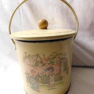 Vintage The Kate Greenaway Collection Biscuit Canister Tin